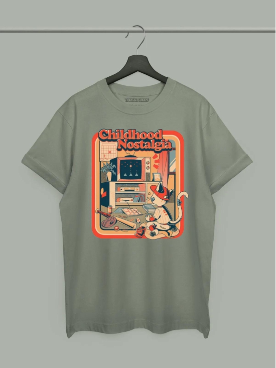 Childhood Nostalgia Tshirt-Medium / Sage Green