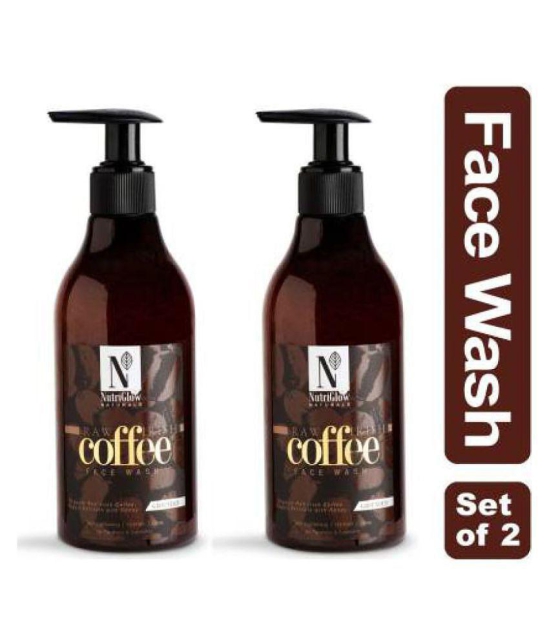 Nutriglow NATURAL'S Iris Coffee Face Wash For All Skin Type Each 300mL (Pack of 2)