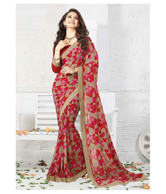 Gazal Fashions - Multicolor Chiffon Saree With Blouse Piece (Pack of 1)