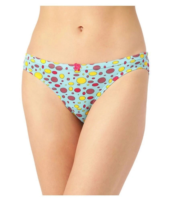 Leading Lady - Multicolor Cotton Printed Womens Bikini ( Pack of 3 ) - S