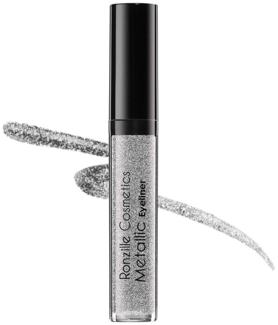 Ronzille - Silver Glitter Eye Liner Liquid ( Pack of 1 )