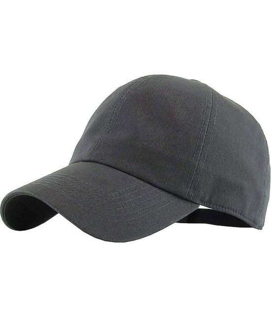 Zacharias - 100% Cotton Gray Men's Cap ( Pack of 2 ) - Gray