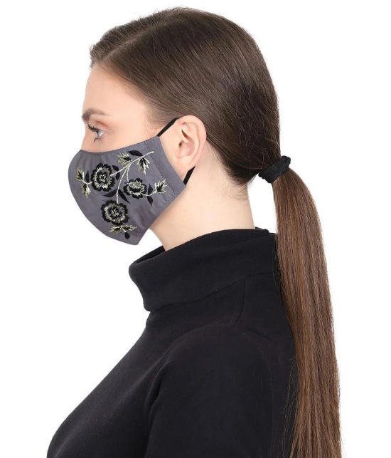 Anekaant - Grey Cotton Mask ( Pack of 1 )