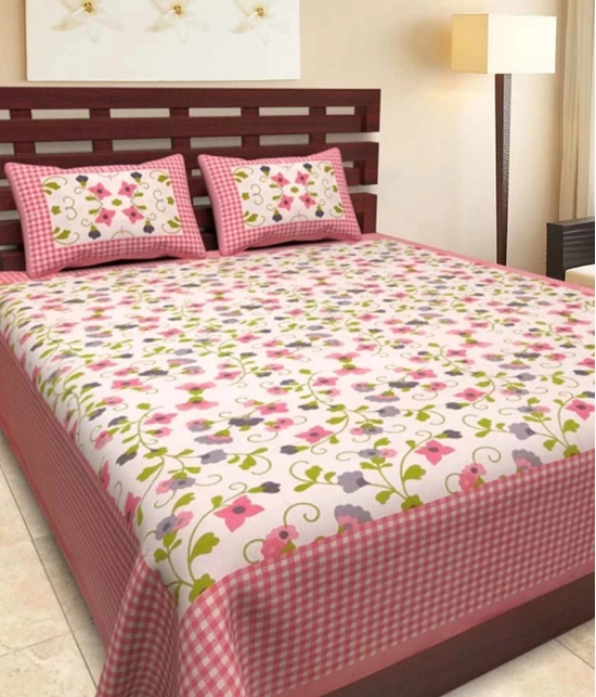 Uniqchoice King Cotton Floral Bed Sheet