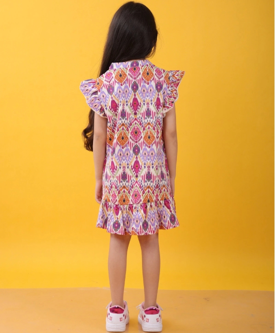 IKKAT RUFFLE SUMMER DRESS - PINK-9-10 YEARS / 1N / PINK