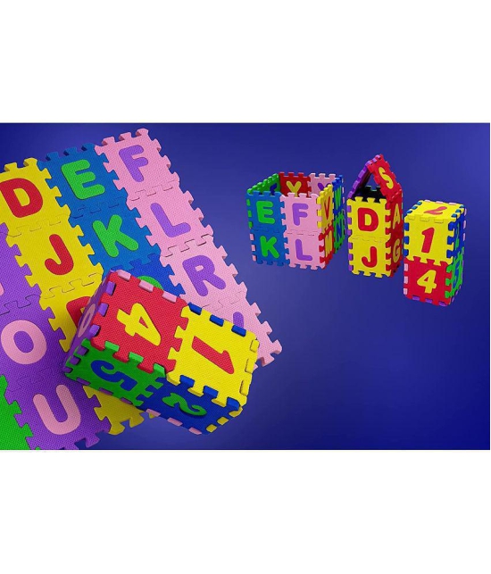 THRIFTKART - Foam Capital Alphabets and Numbers Learning Interlocking Puzzle Foam Mat for Kids (Multicolor)