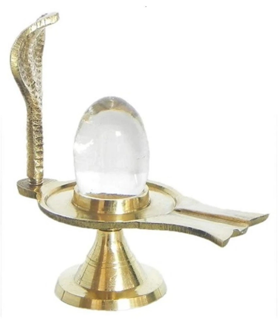 Lucknow Pujan Store - Brass Shivling (Pack of 1)