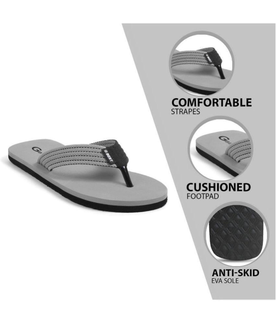 G Best Grey Mens Thong Flip Flop - None