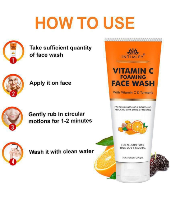 Intimify Vitamin C Face Wash, anti aging wrinkles face wash, skin brightening face wash, 100 gm