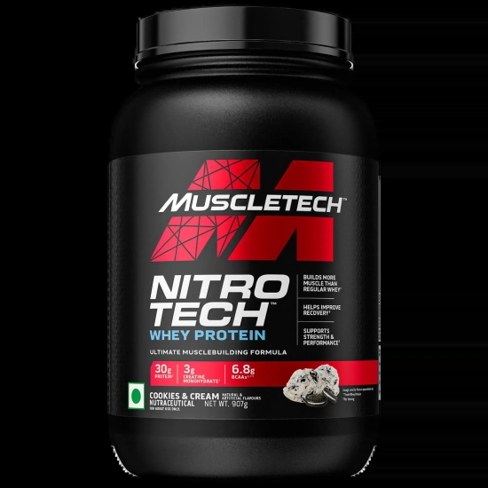 MUSCLETECH™ NITRO-TECH™ WHEY PROTEIN 907 grams-Cookie & Cream