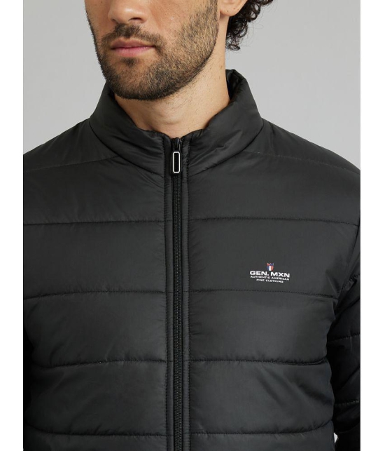 MXN Polyester Mens Quilted & Bomber Jacket - Black ( Pack of 1 ) - None