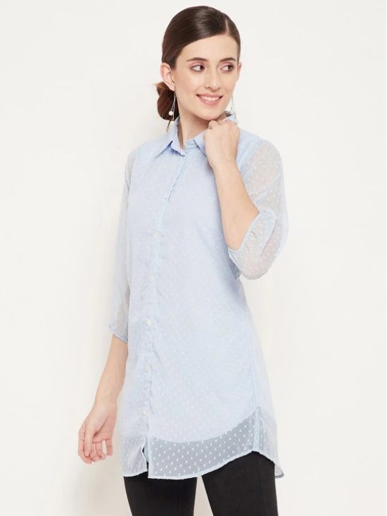 Women Rose Shirt Collar Tunic