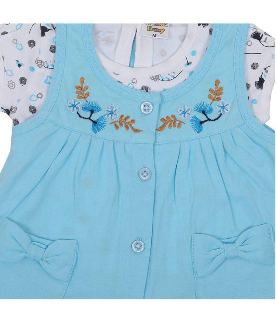 NammaBaby - Cotton Blend Blue Baby Girl Frock ( Pack of 1 ) - None