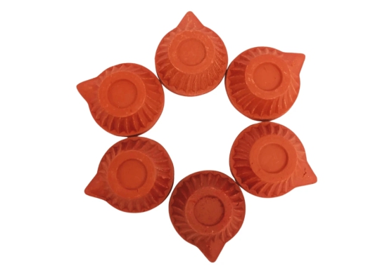 Handmade Clay Diya Oil Lamps for Diwali Decoration and Puja (Set of 12)