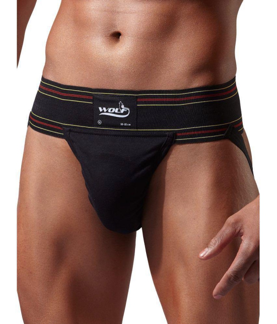 Wolf Black Athletic Gym Supporter - XS