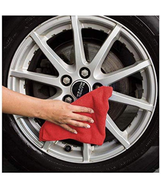 INGENS COMBO of Microfiber Cleaning Cloths,40x40cms 250GSM RED-Colour! Highly Absorbent  and 7 function water spray nozzle