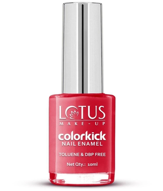 Lotus Make, Up Colorkick Nail Enamel, Pink Lustre 954, Chip Resistant, Glossy Finish, 10ml