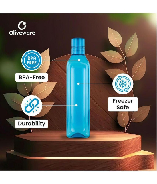 Oliveware Blue Water Bottle 1000 mL ( Set of 3 ) - Blue