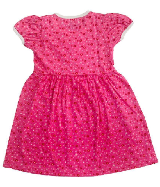 NammaBaby - Pink Cotton Girls Fit And Flare Dress ( Pack of 2 ) - None