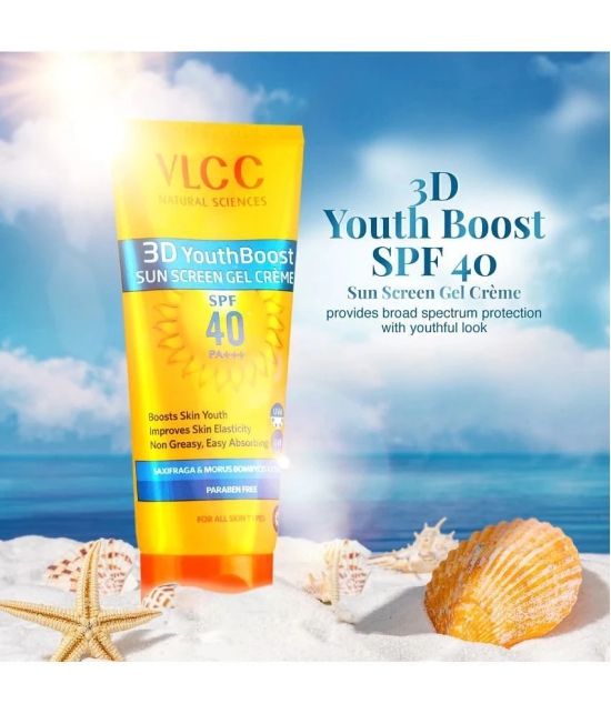 VLCC 3D Youth Boost SPF 40 +++ Sunscreen Gel Cream, 100 g, For Sun Protection