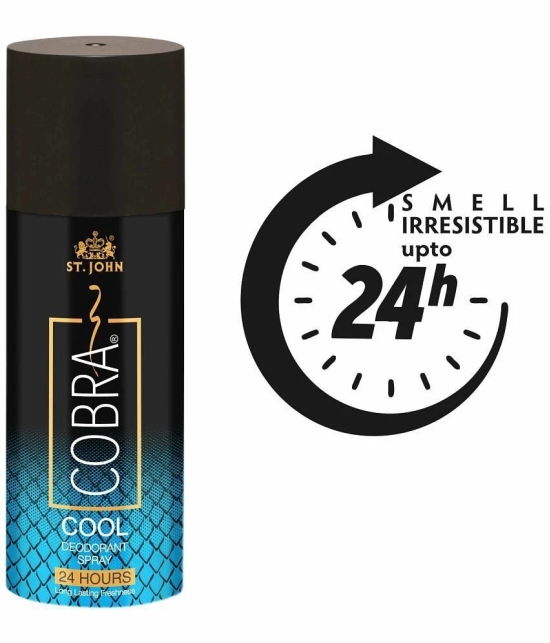 ST.JOHN Cobra Cool Limited Edition Deodorant Spray for Men 150ml (450ml) - Pack of 3