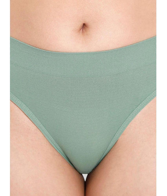 ILRASO - Green Poly Cotton Solid Women's Bikini ( Pack of 1 ) - None