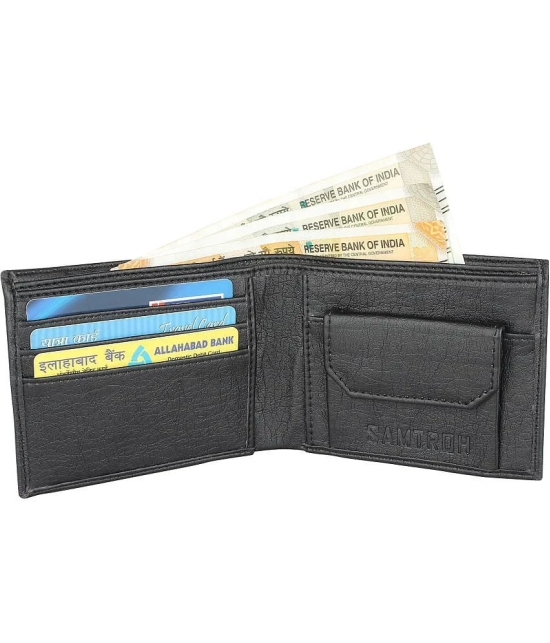 samtroh - PU BLACK Mens Regular Wallet ( Pack of 1 ) - Black