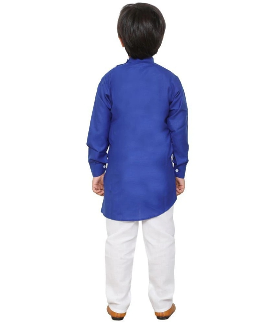 DKGF Ethnic Wear Kurta Pyjama Set for Kids and boys Boys (DE711-73BLUE5) - None