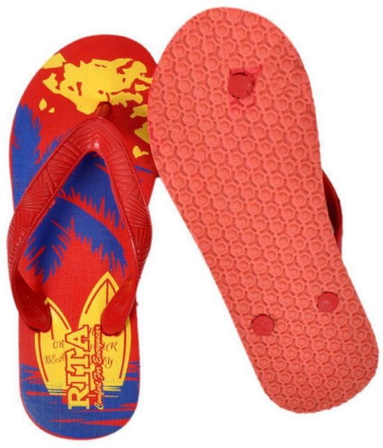 METAMORPH Red Flip Flops - None