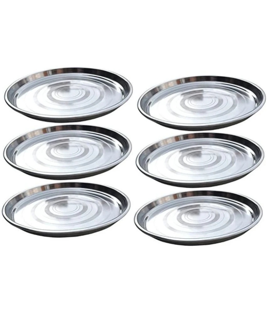 Dynore 4 Pcs Stainless Steel Silver Full Plate - Silver