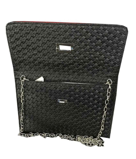 Apnav Black Designer Clutch With Sling