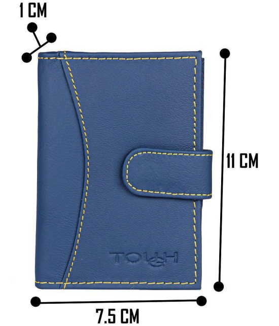 Tough - Leather Card Holder ( Pack of 1 ) - Blue