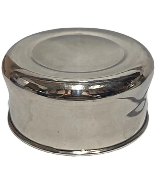 Dynore Belly Container Steel Silver Multi-Purpose Container ( Set of 1 ) - Silver