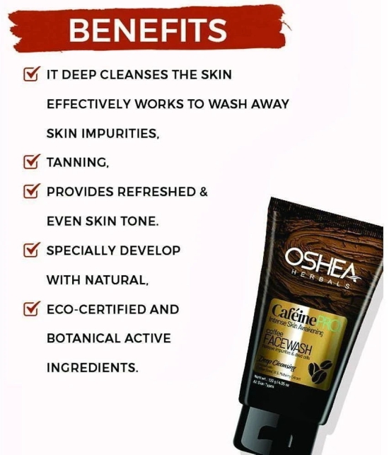 Oshea Herbals CAFEINE PRO Intense Skin Awakening Coffee FACEWASH 120grams