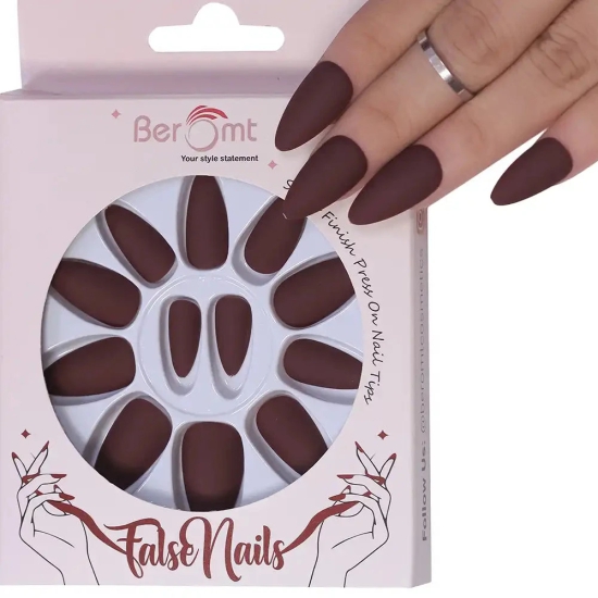 MATTE CLAWS NAILS (NAIL KIT INCLUDED)-Brown