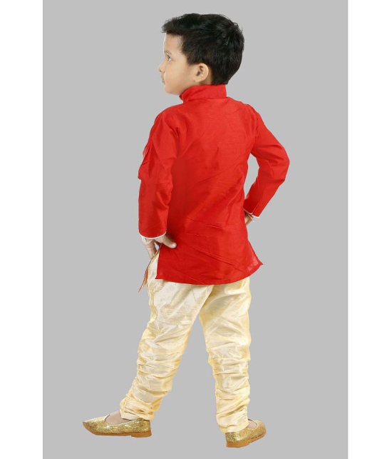 Pichkari - Multicolor Silk Boys Kurta With Churidar ( Pack of 1 ) - None