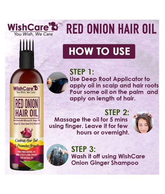 WishCare - Anti Hair Fall Onion Oil 200 ml ( Pack of 1 )