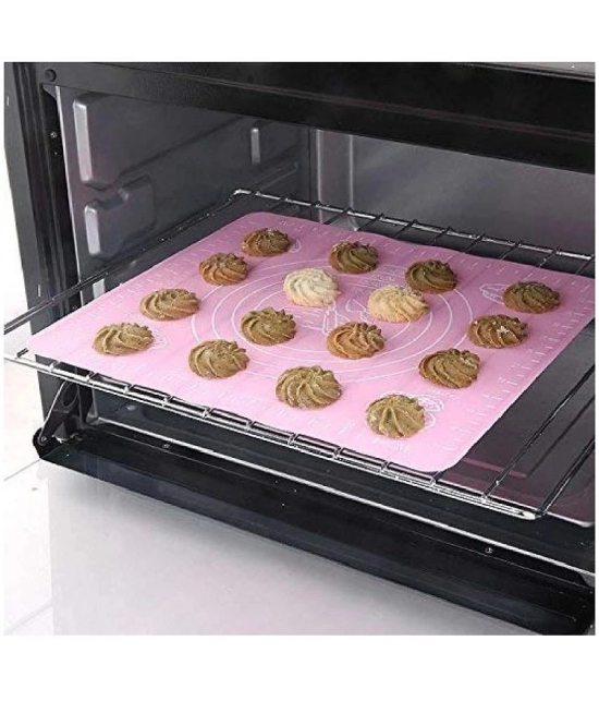 2KS™ Non Stick Reusable Silicon Roti Chapati Rolling Baking Sheet Mat Silicon Baking tool - Pink