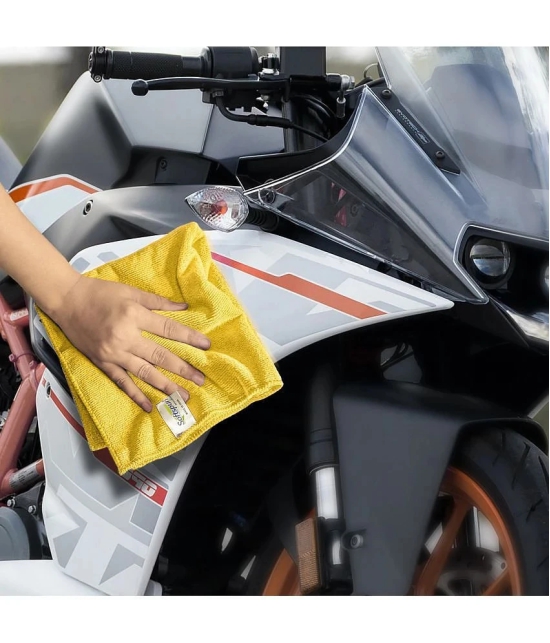 SOFTSPUN Microfiber Cloth 15pcs - Small - 20x30cms - 340 GSM YELLOW Thick Lint & Streak-Free Multipurpose Cloths - Automotive Microfibre Towels for Kitchen Cleaning Polishing Washing & Detai