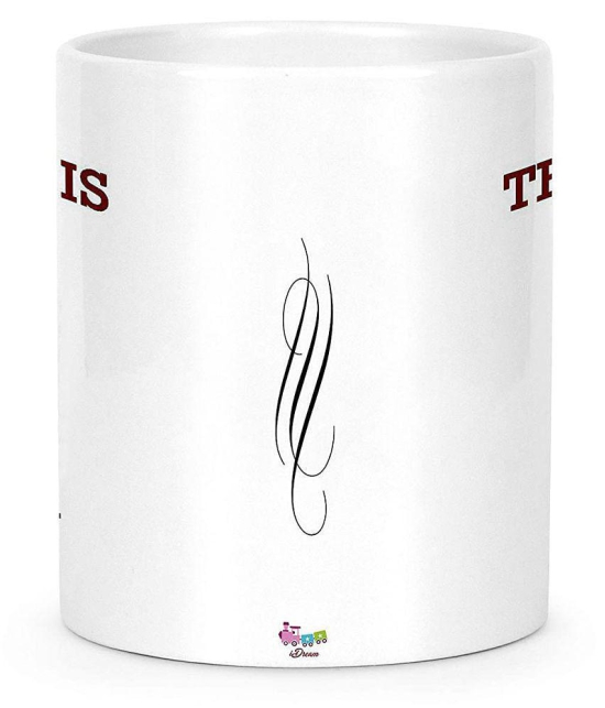 Idream Quote Printed Ceramic Coffee Mug 1 Pcs 330 mL - White