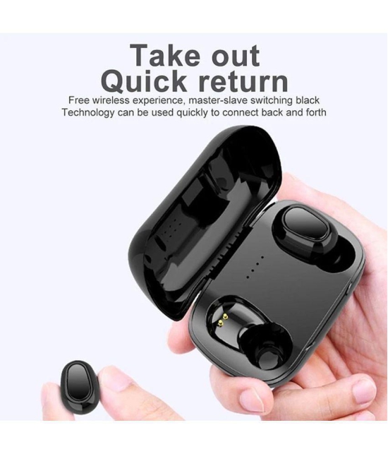 Life Like L21 TWS In Ear Bluetooth Earphone 3 Hours Playback Bluetooth IPX4(Splash Proof) Auto pairing -Bluetooth V 5.1 Black