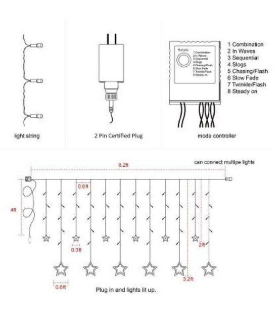 EliteDecor - Yellow Others String Light (Pack of 1) - Yellow