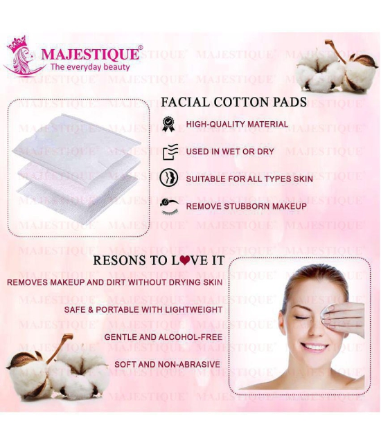 Majestique 250Pcs Soft Touch Facial Cotton Pads Makeup Remover Wipes For Cleansing