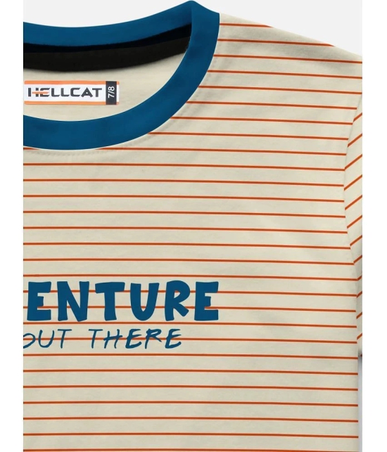 HELLCAT Trendy Printed Round Neck Half Sleeve Tshirt For Boys - None