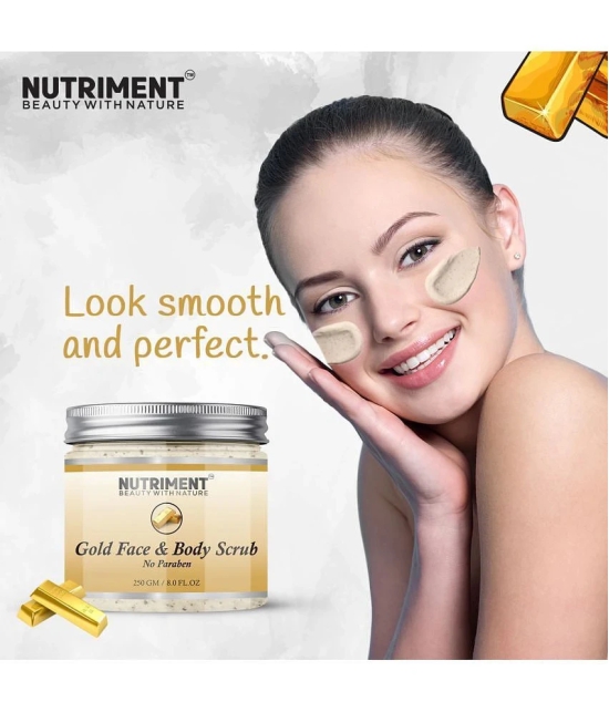 Nutriment Gold Face And Body Scrub For Men & Women ( Pack of 1 )-250 gm