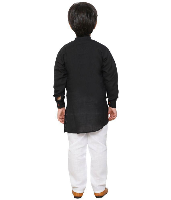 DKGF Ethnic Wear Kurta Pyjama Set for Kids and boys Boys (DE711-73BLACK2) - None