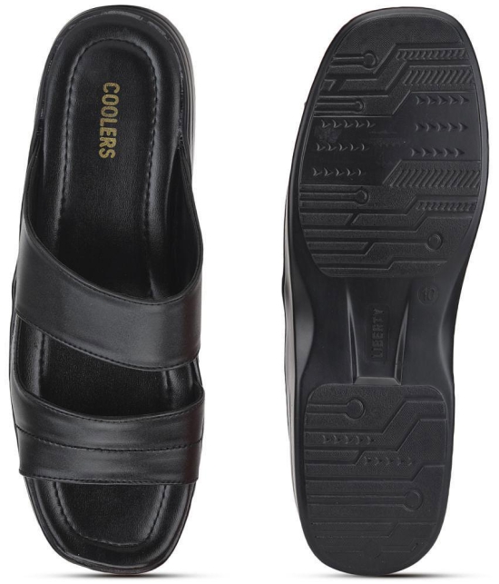 Liberty - Black Men's Leather Slipper - None