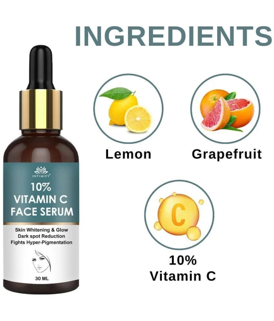 Intimify Face Serum, 10% Vitamin C Skin Toning Face Serum, Skin Brightening Serum, 30 Ml