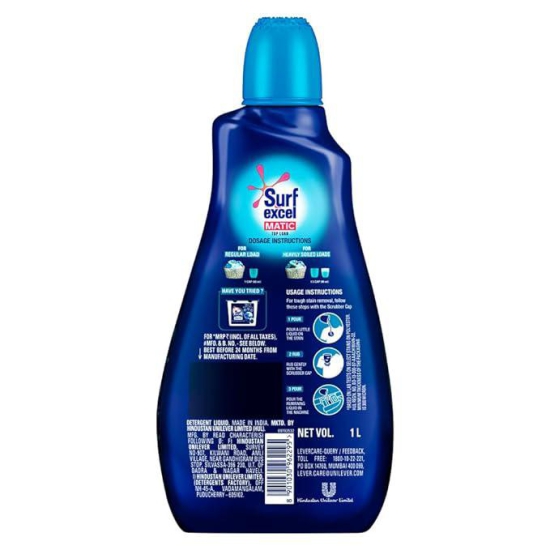 Surf Excel Matic Top Load Washing Liquid 1 Ltr