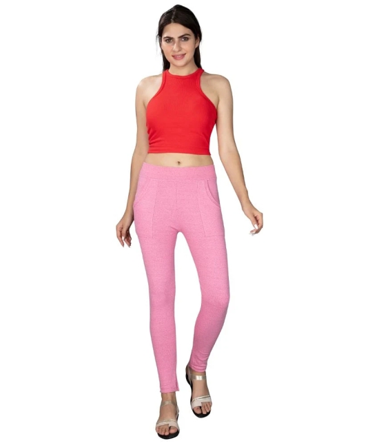 KARARO JEGGINGS - Cotton Blend Skinny Fit Pink Womens Jeggings ( Pack of 2 ) - None